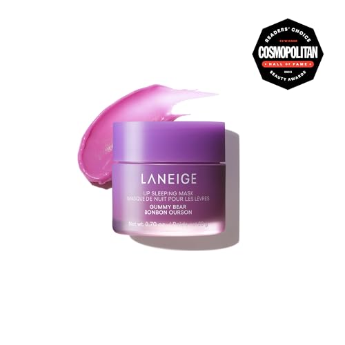 LANEIGE Lip Sleeping Mask Gummy Bear applied on lips for nourishment overnight