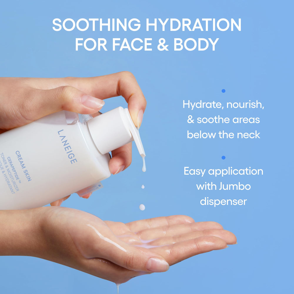 LANEIGE milky texture close-up highlighting gentle hydration.