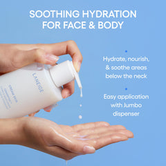 LANEIGE milky texture close-up highlighting gentle hydration.