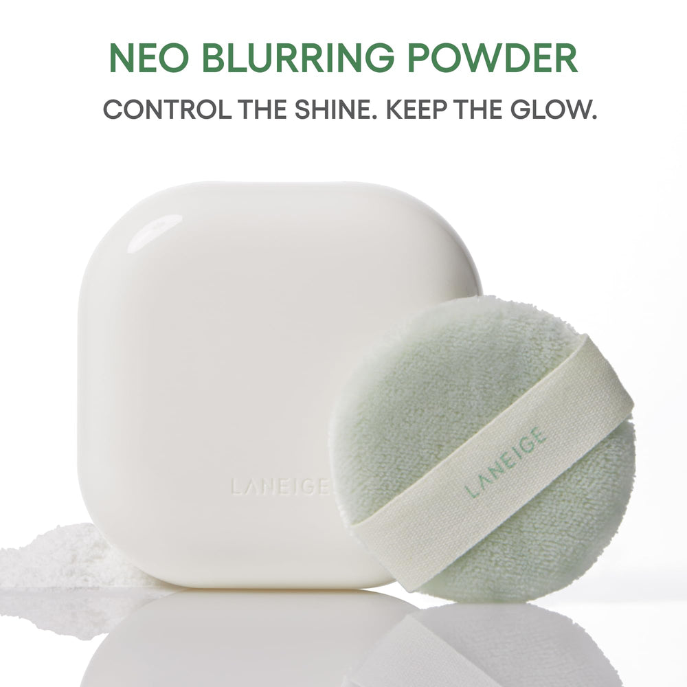 LANEIGE Neo Blurring Powder features blue hyaluronic acid for hydration.