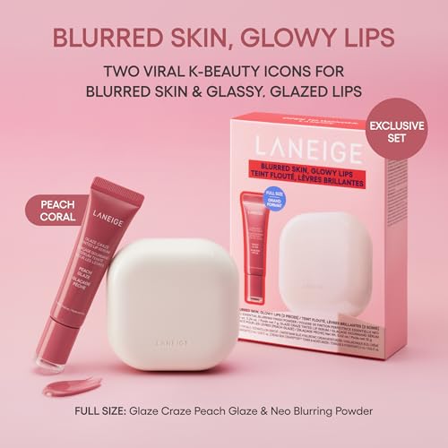 Laneige Neo Blurring Powder mesh puff application for even blur