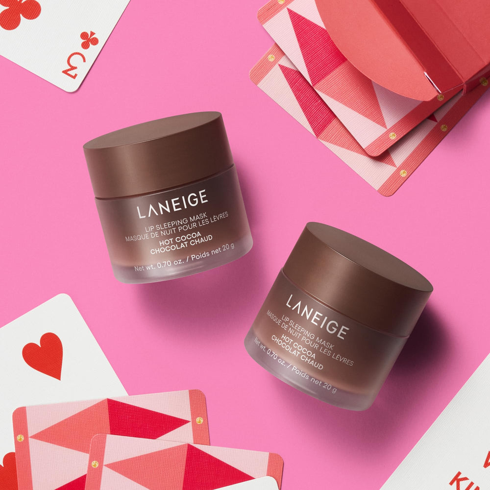 Nighttime application of Laneige Lip Sleeping Mask for bedtime lip care