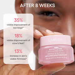 LANEIGE peptides closeup around eye area showing renewal and brightness