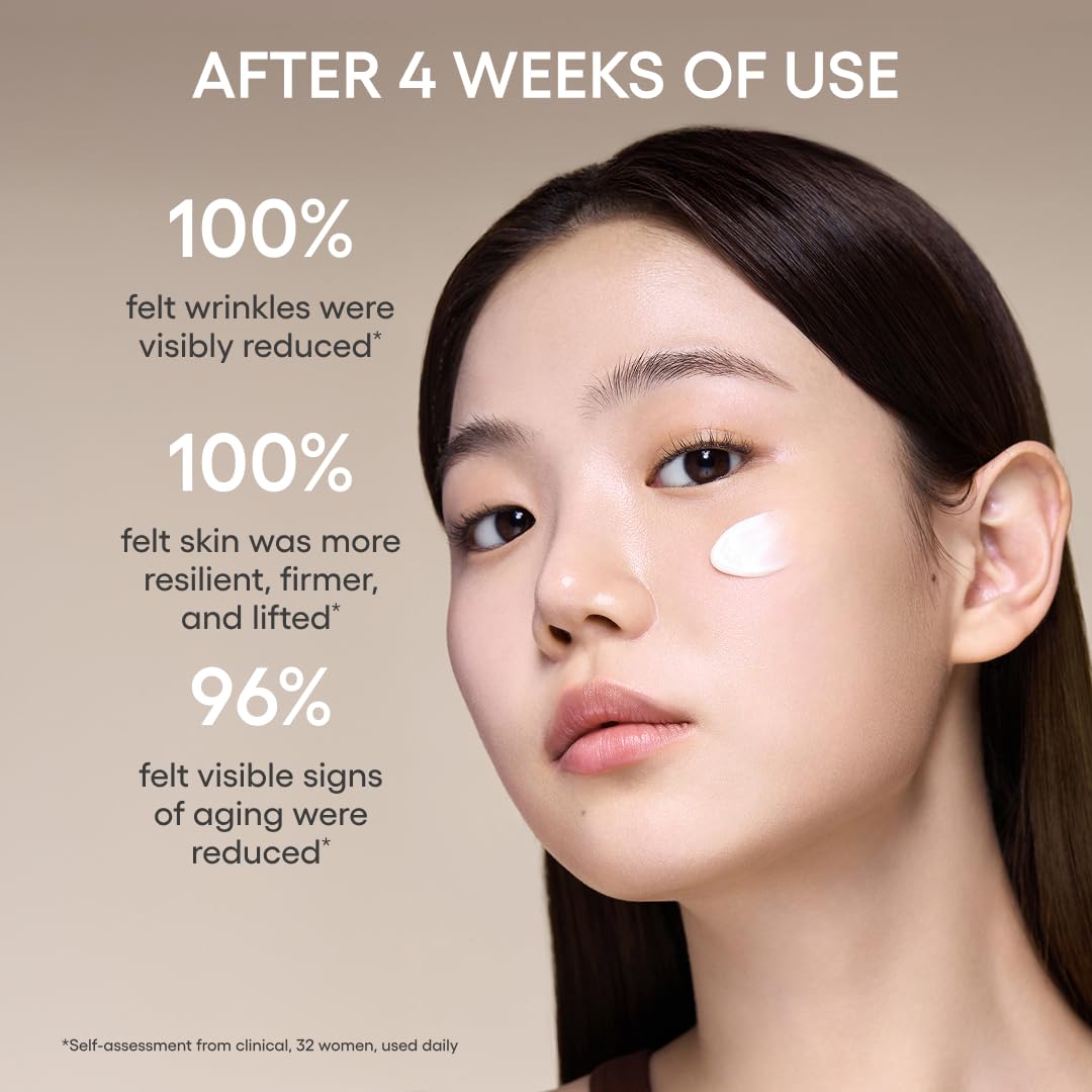 Laneige Perfect Renew 3X Cream pump bottle showing easy AM PM application.