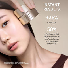 Laneige Perfect Renew 3X Cream spread on skin for silky absorption.