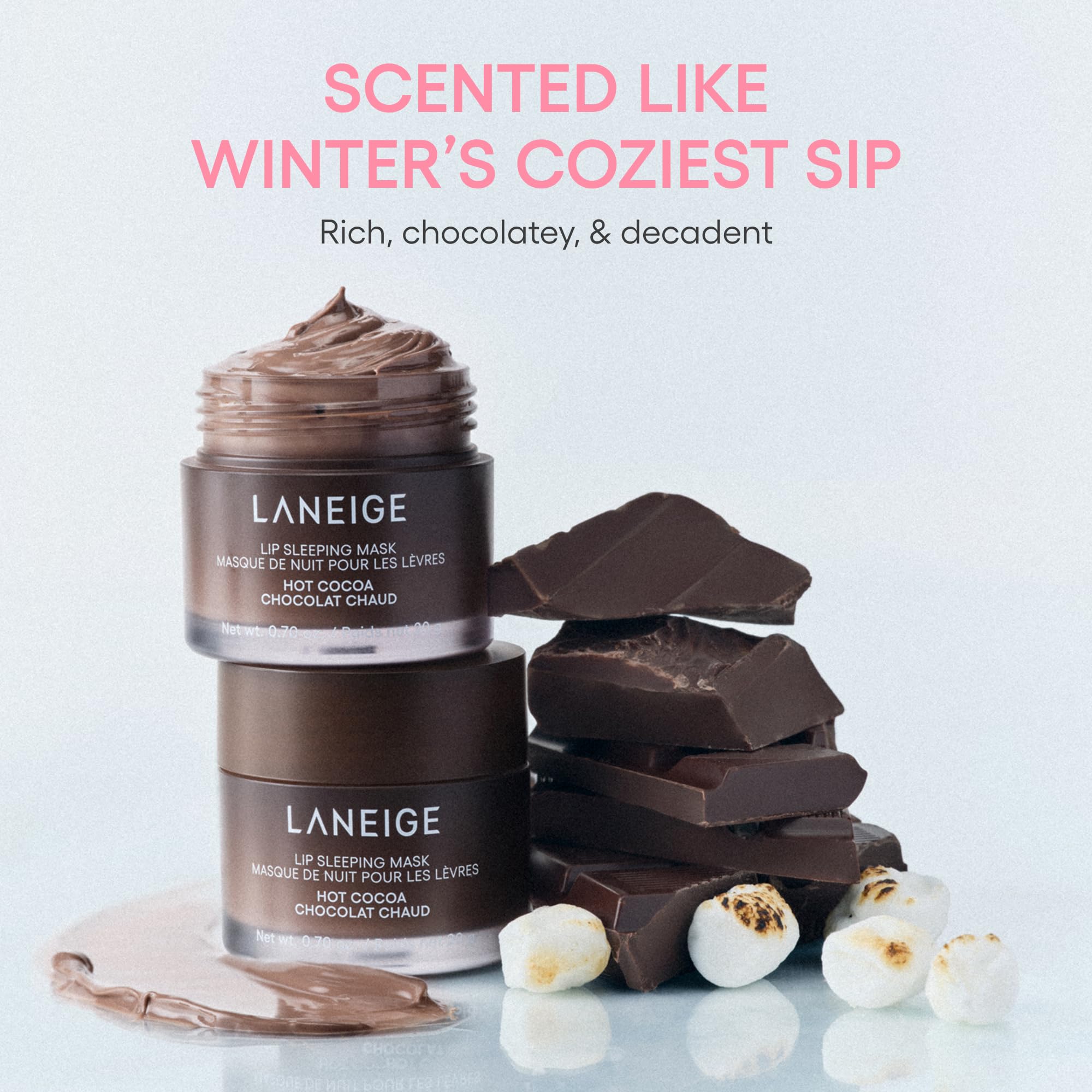 Soft lips after overnight use with Laneige Lip Sleeping Mask Hot Cocoa