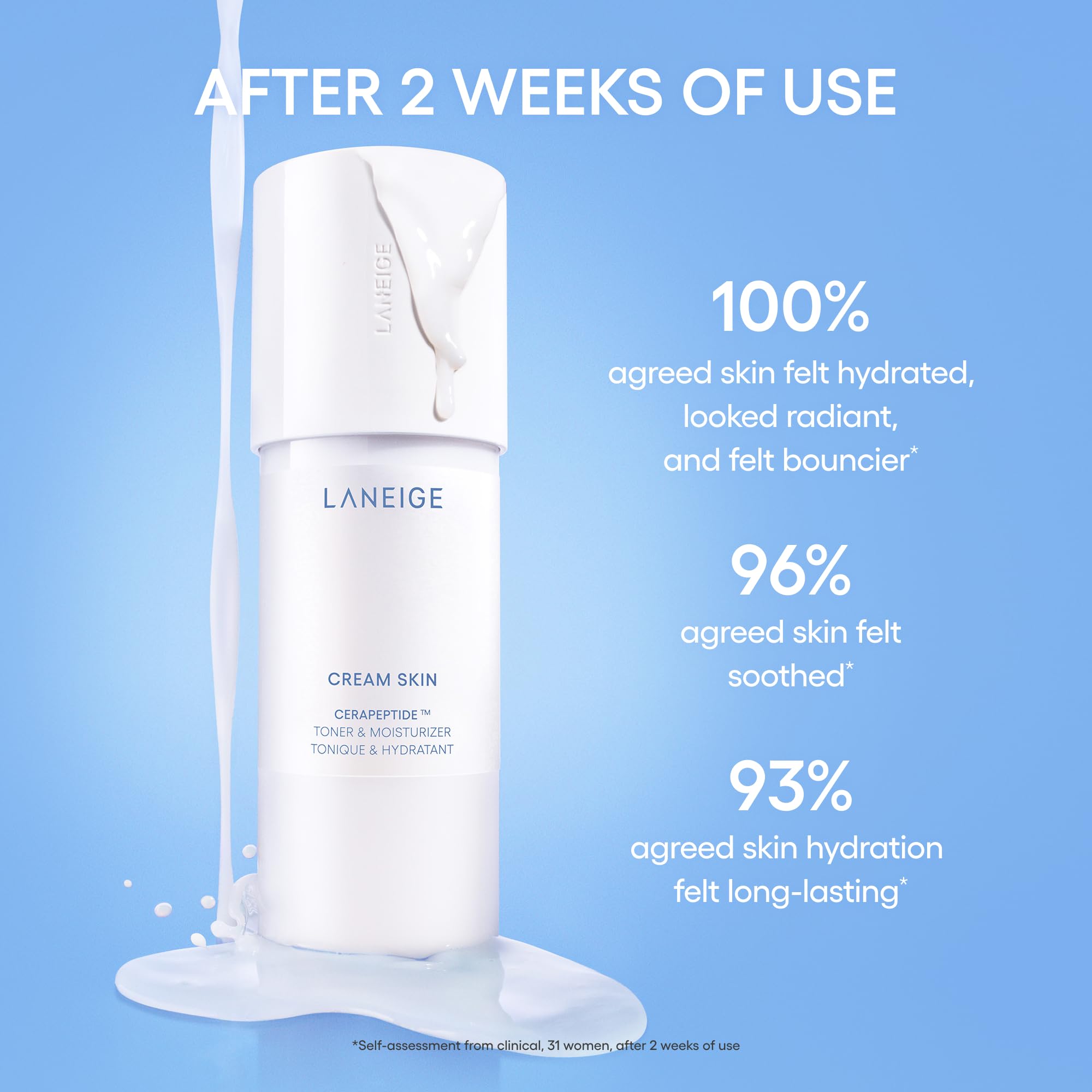 LANEIGE textura crema-toner ligera para uso diario y suave