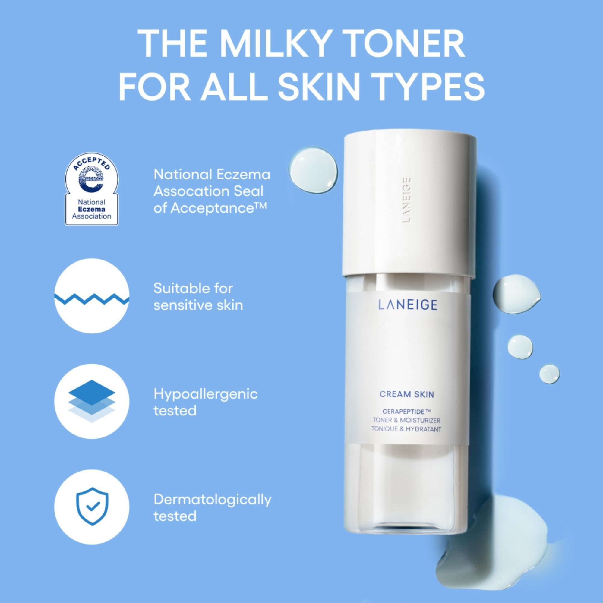 LANEIGE Toner cremosa con textura lechosa para absorción rápida