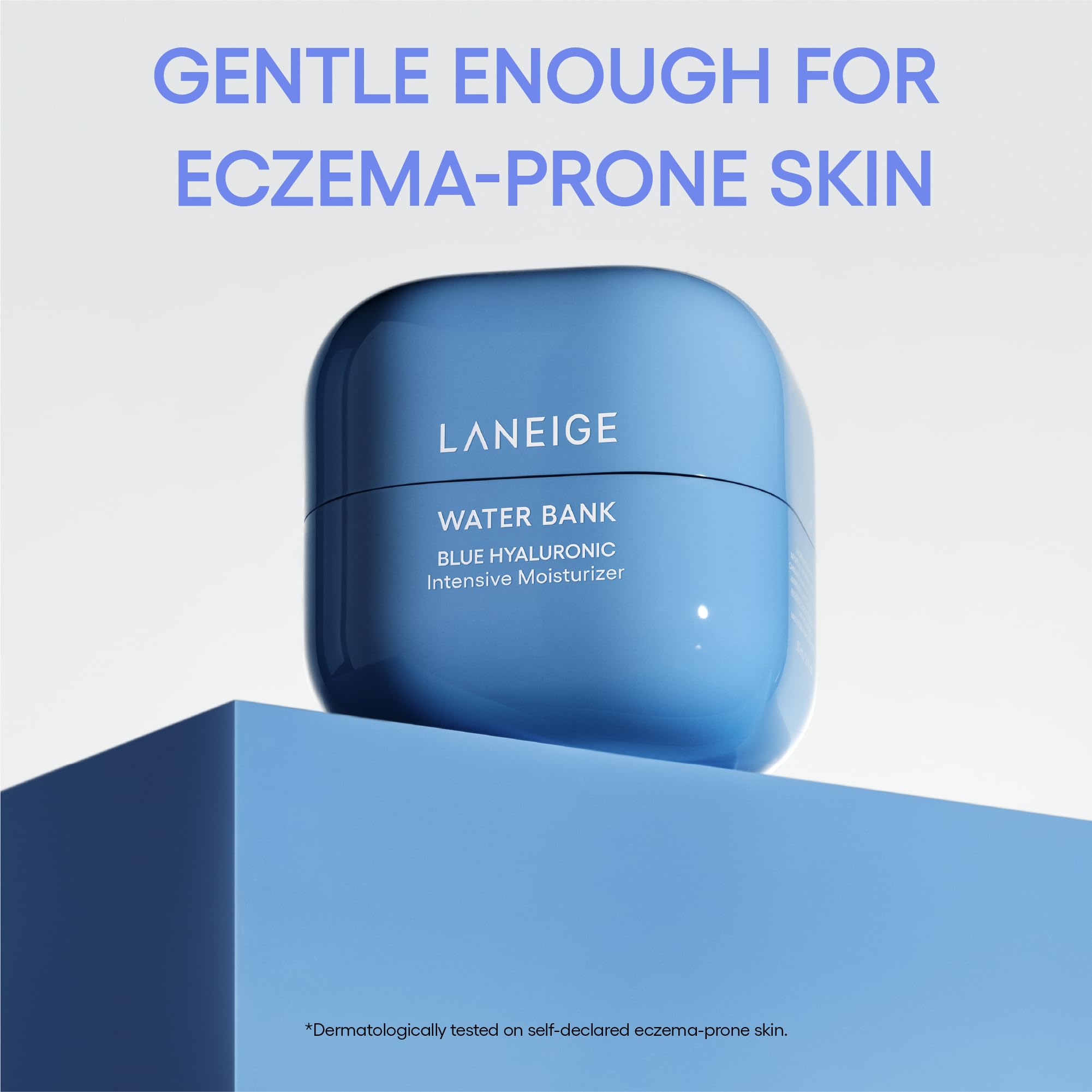 Blue hyaluronic close-up emphasizing hydration performance in LANEIGE refill