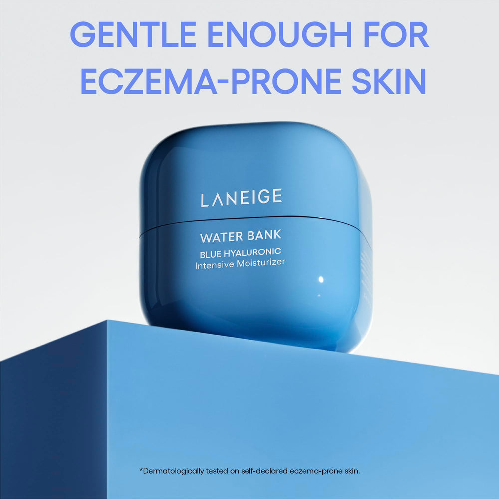 Blue hyaluronic close-up emphasizing hydration performance in LANEIGE refill