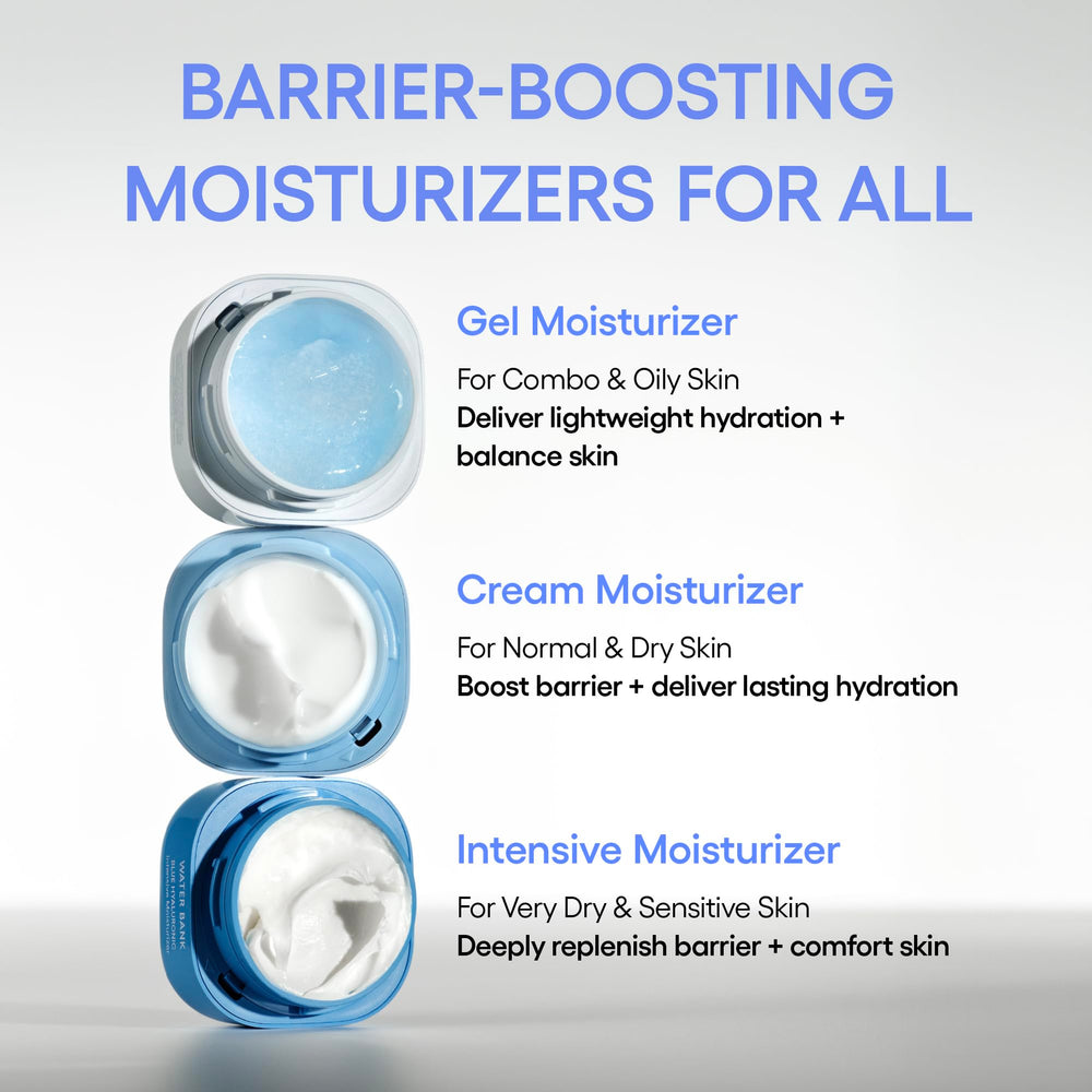 Laneige Water Bank Blue Hyaluronic texture swirl on skin during application.