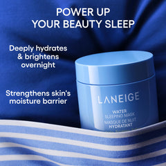 Laneige Water Sleeping Mask gel texture highlighting lightweight, refreshing application