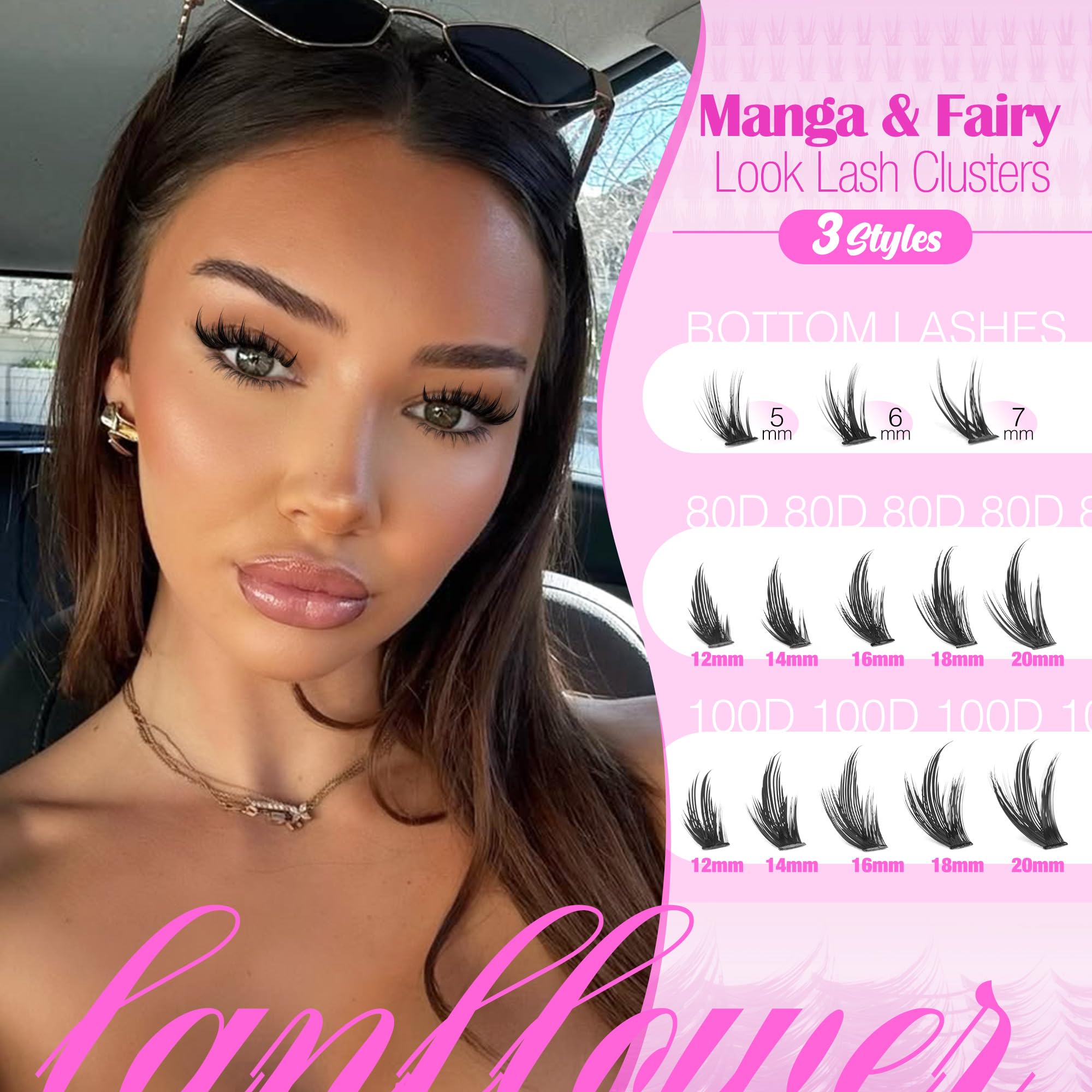 LANFLOWER 12-20mm lash length range allows versatile styling options.