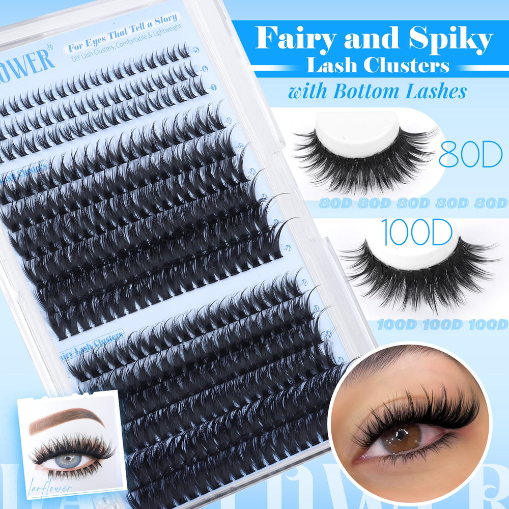 Lanflower lash clusters apply in 3 steps for easy DIY glam.