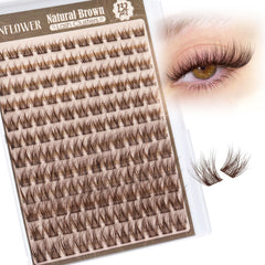 Lanflower brown lash clusters closeup illustrating natural texture for effortless definition