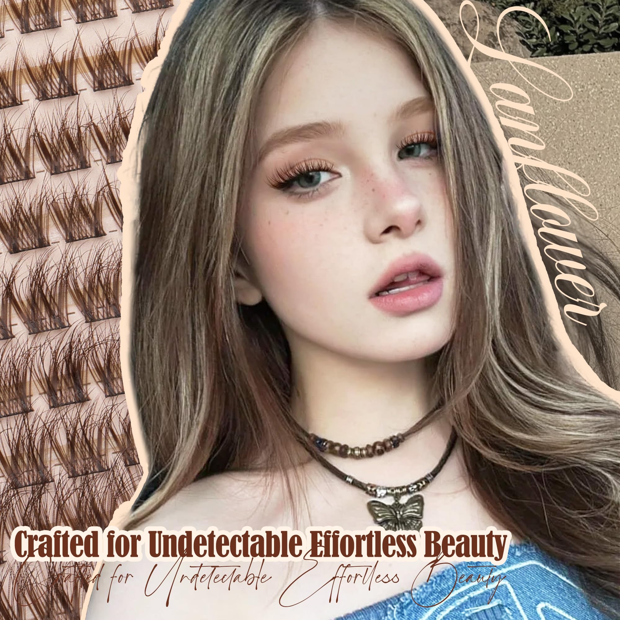 Lanflower brown lash clusters daily look inviting subtle natural enhancement
