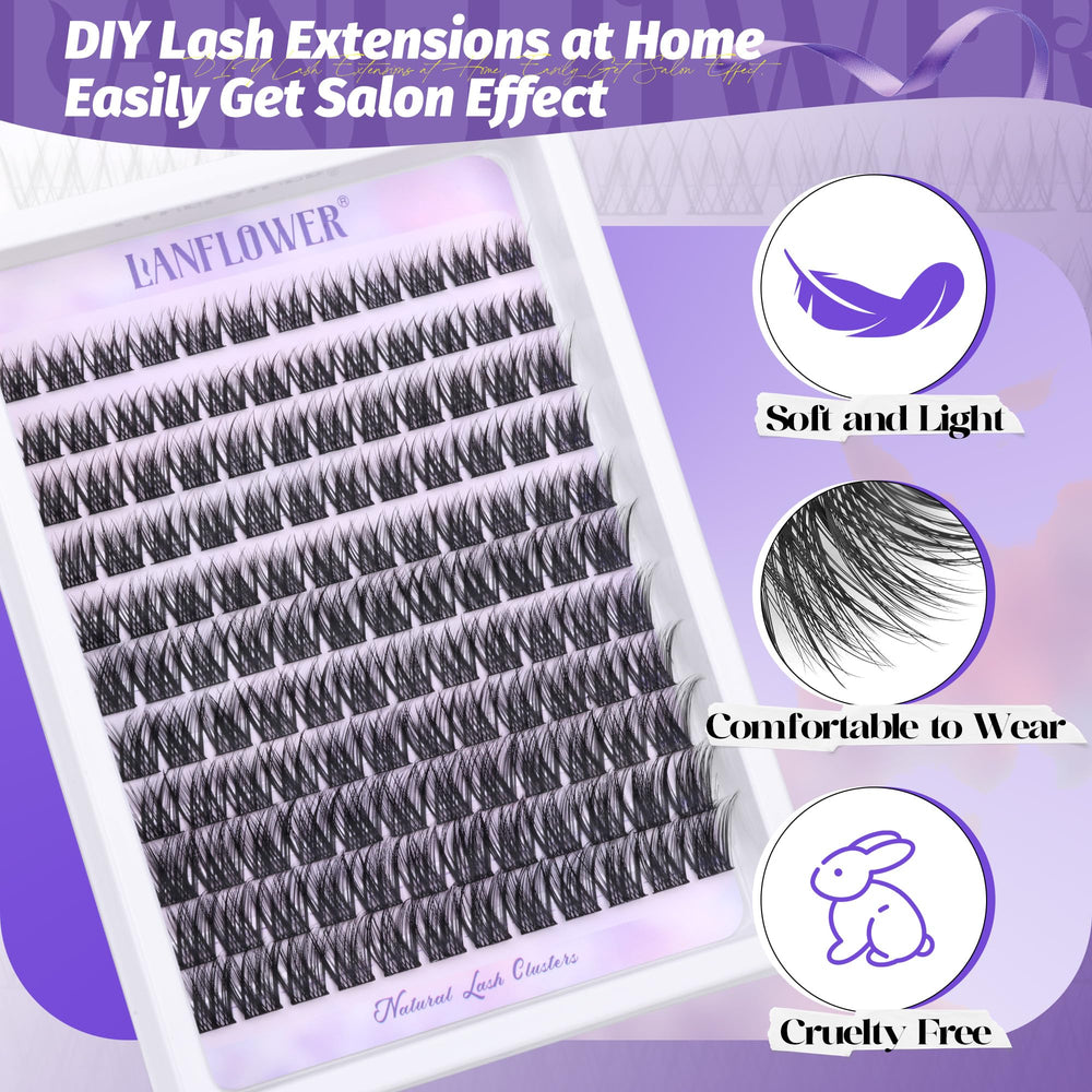 Lanflower DIY lash-extension kit enables professional results at home.