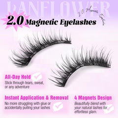 Lanflower magnetic lashes provide secure hold for long days.
