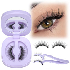 Lanflower magnetic eyelashes with applicator kit for glue-free daily wear.