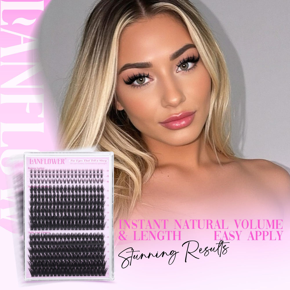 LANFLOWER reusable lash clusters with proper care for multiple uses.