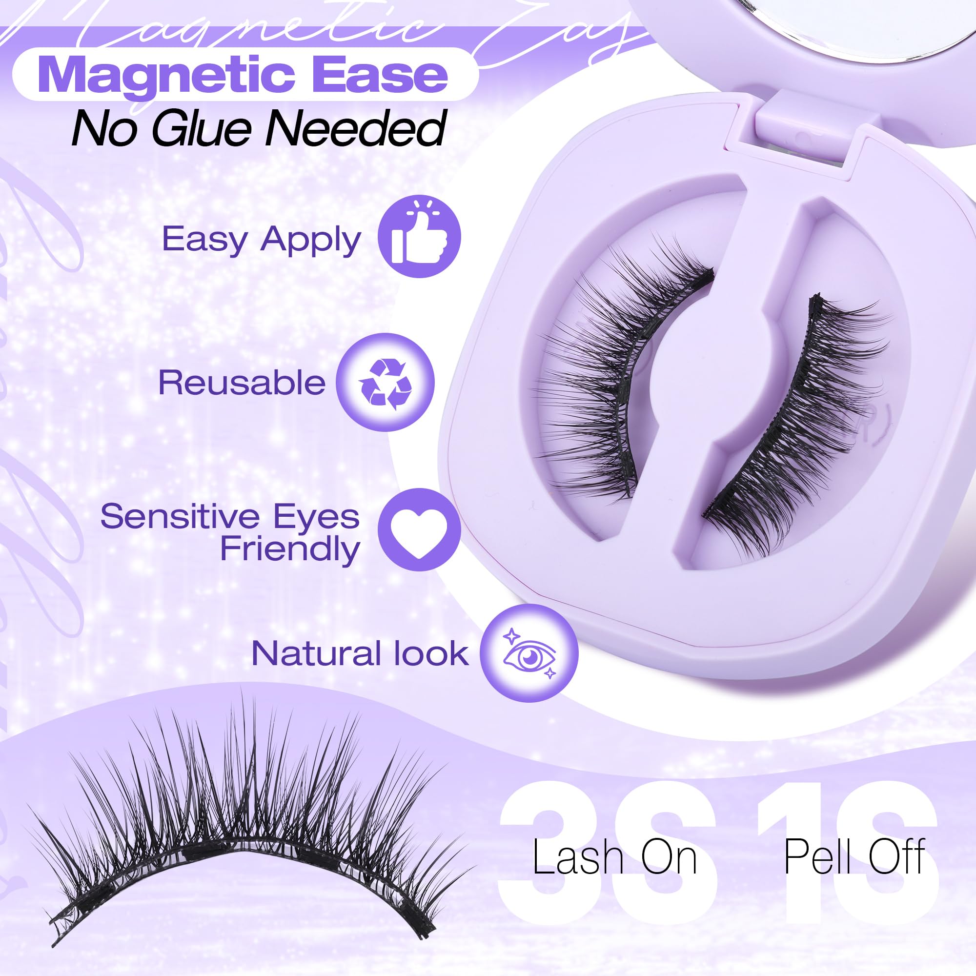 Lanflower reusable magnetic lashes pack designed for multiple uses.