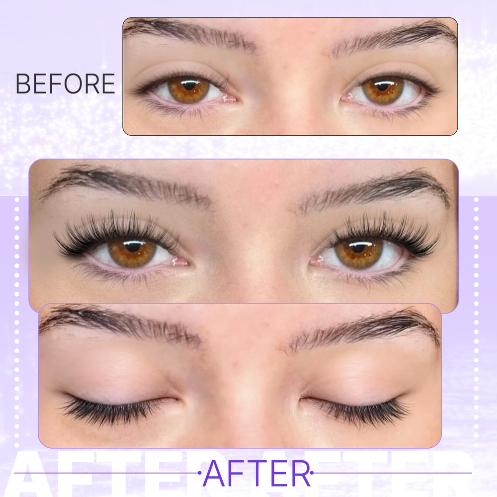 Lanflower wispy magnetic lashes closeup highlighting natural fibers.