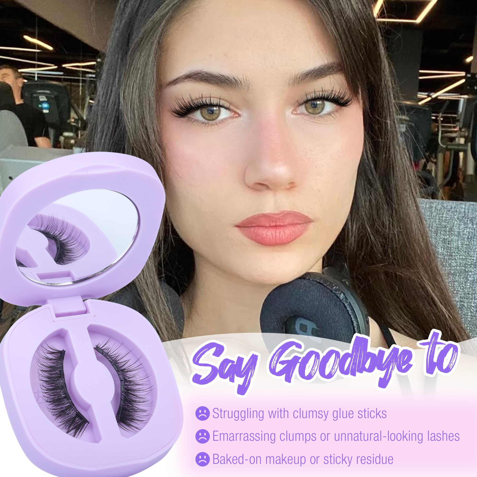 Lanflower wispy magnetic lashes offer a natural look for daily wear.