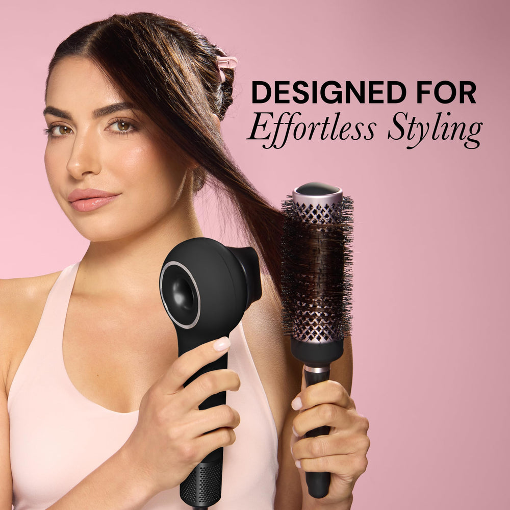 L'ANGE HAIR Axia HaloRing dryer with magnetic concentrator enables precise styling and targeted airflow.