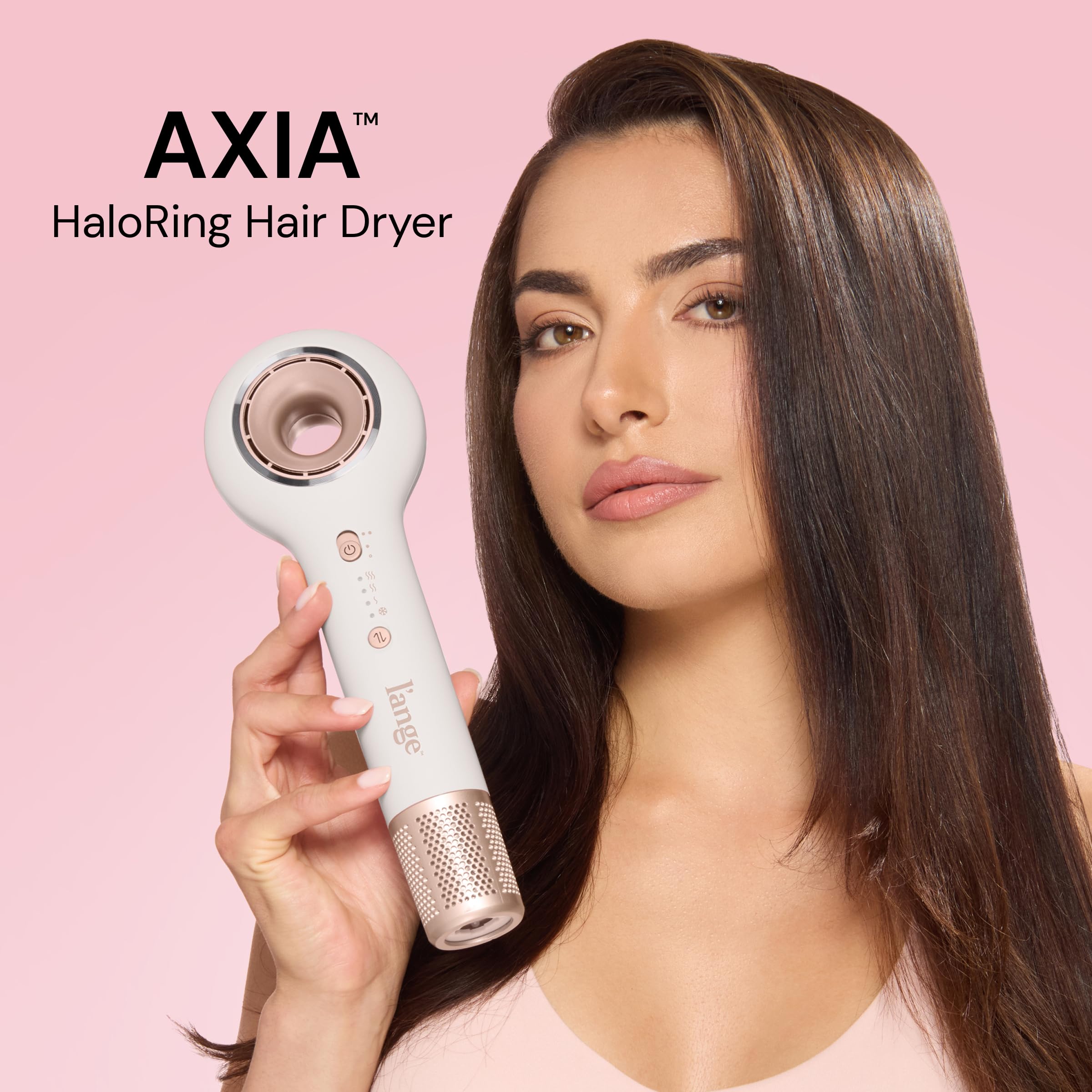 L'ANGE Axia HaloRing hair dryer control panel with four heat settings