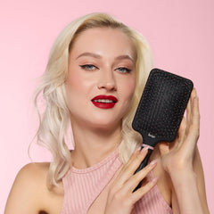 L'ANGE HAIR paddle brush cushioned base for fast, smooth styling.
