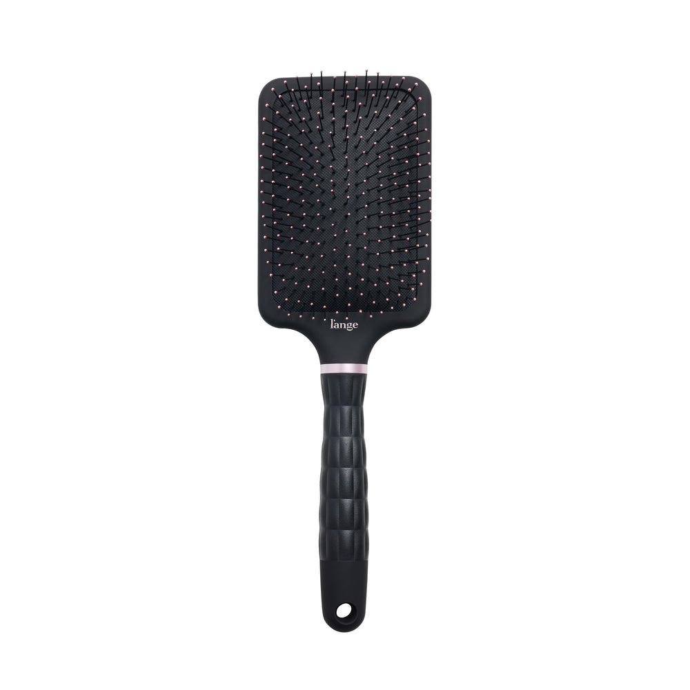 L'ANGE HAIR detangling paddle brush lightweight design reduces wrist fatigue.