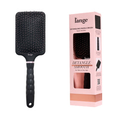 L'ANGE HAIR detangling paddle brush with soft nylon bristles for gentle detangling.