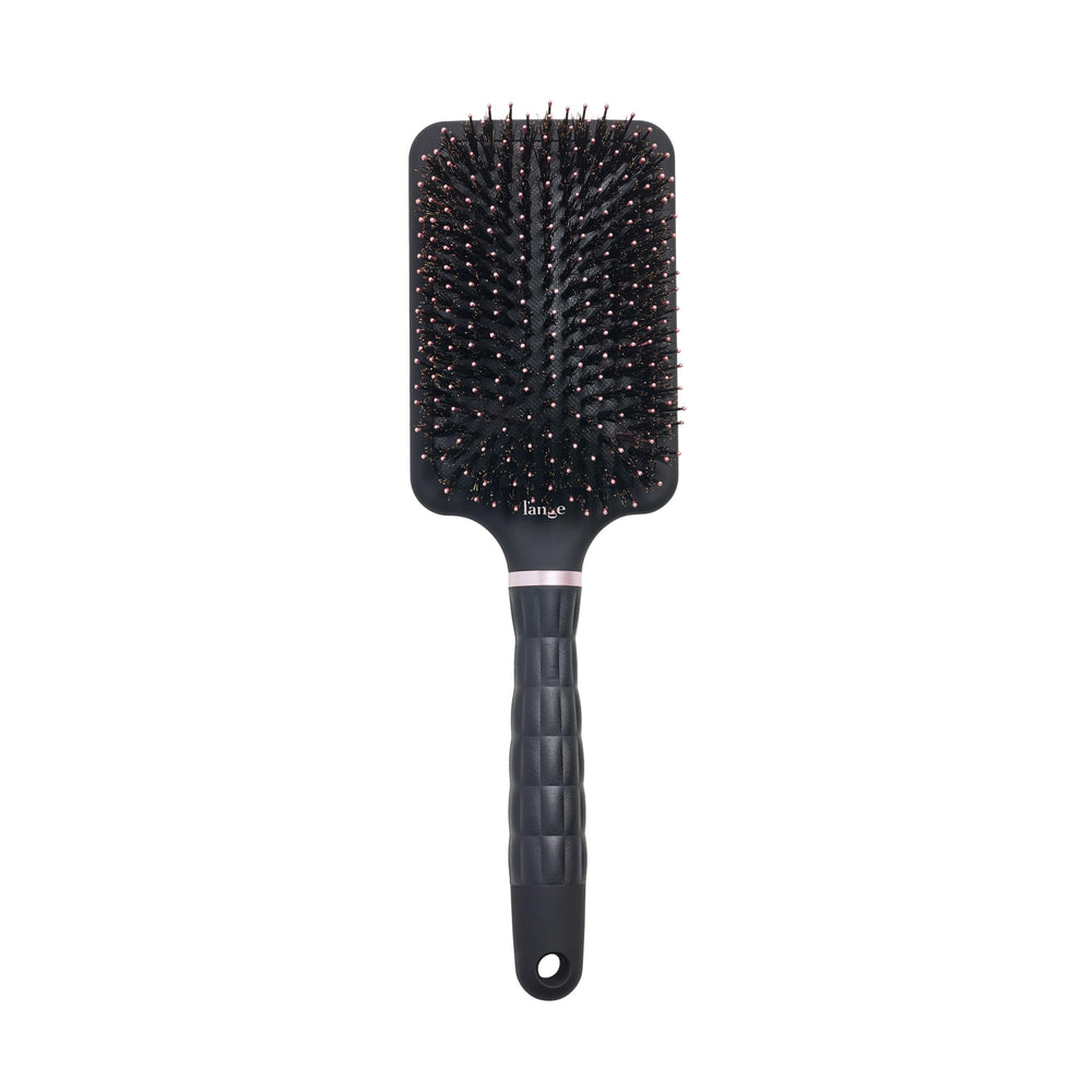 L'ANGE HAIR Detangling Paddle Brush ergonomic handle for comfortable styling.
