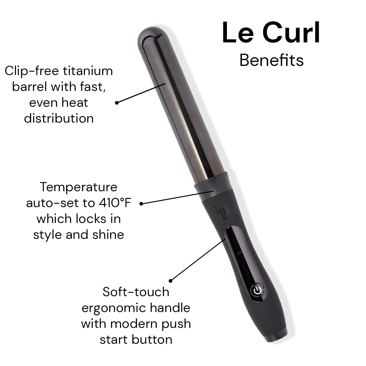 L'ANGE HAIR Le Curl in use creates waves on hair