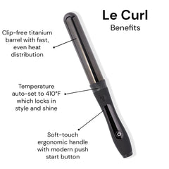 L'ANGE HAIR Le Curl in use creates waves on hair