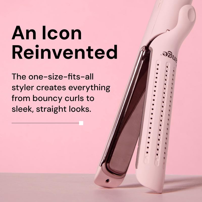 L'ANGE HAIR Le Duo Edge 360° Styler straightens with sleek, frizz-free results.
