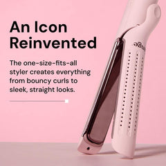 L'ANGE HAIR Le Duo Edge 360° Styler straightens with sleek, frizz-free results.