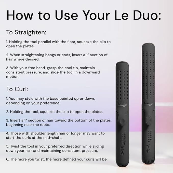 L'ANGE HAIR Le Duo Grande 360° vented airflow cools hair on contact to lock in shine.