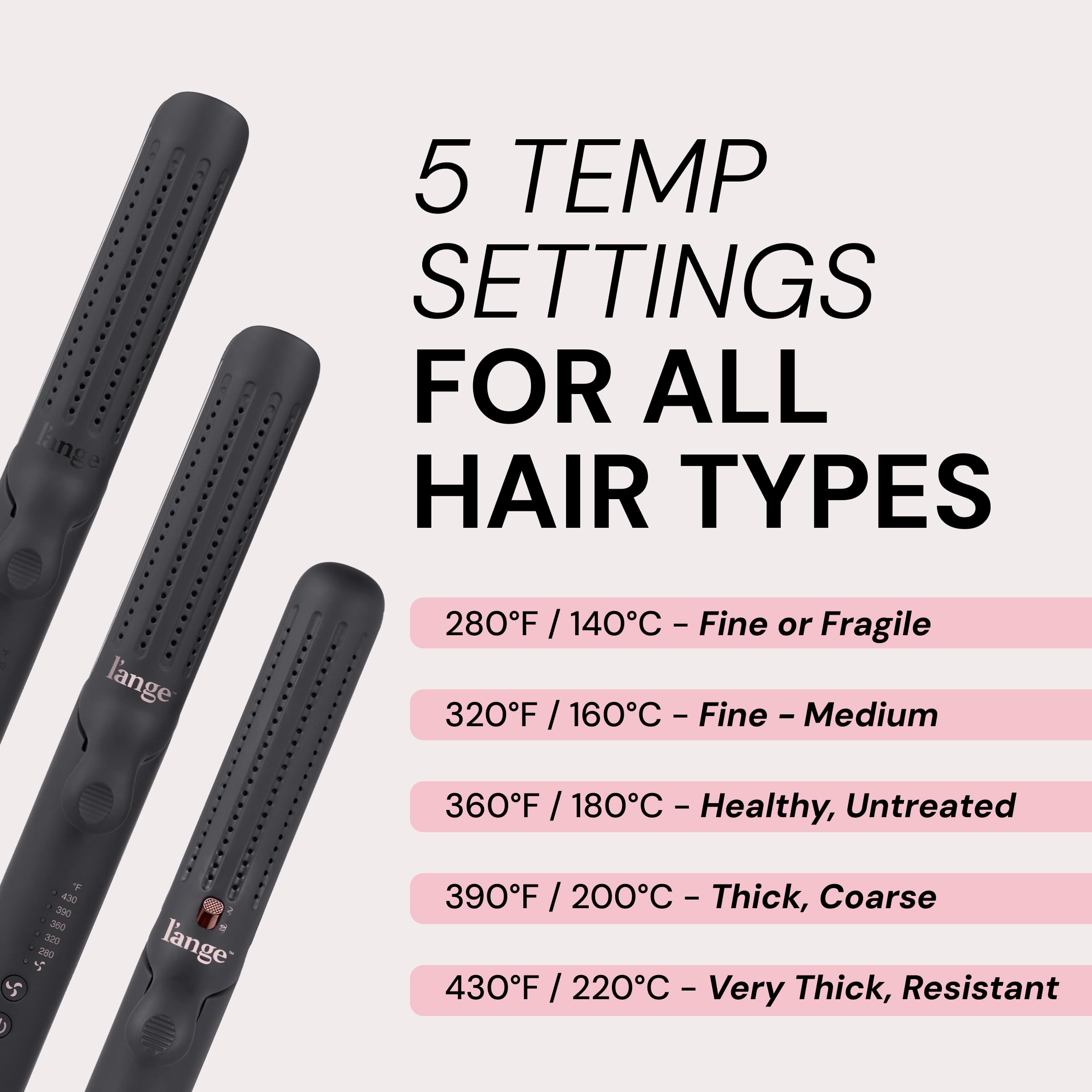 L'ANGE HAIR Le Duo Grande built-in clip allows fast hair sectioning during styling.