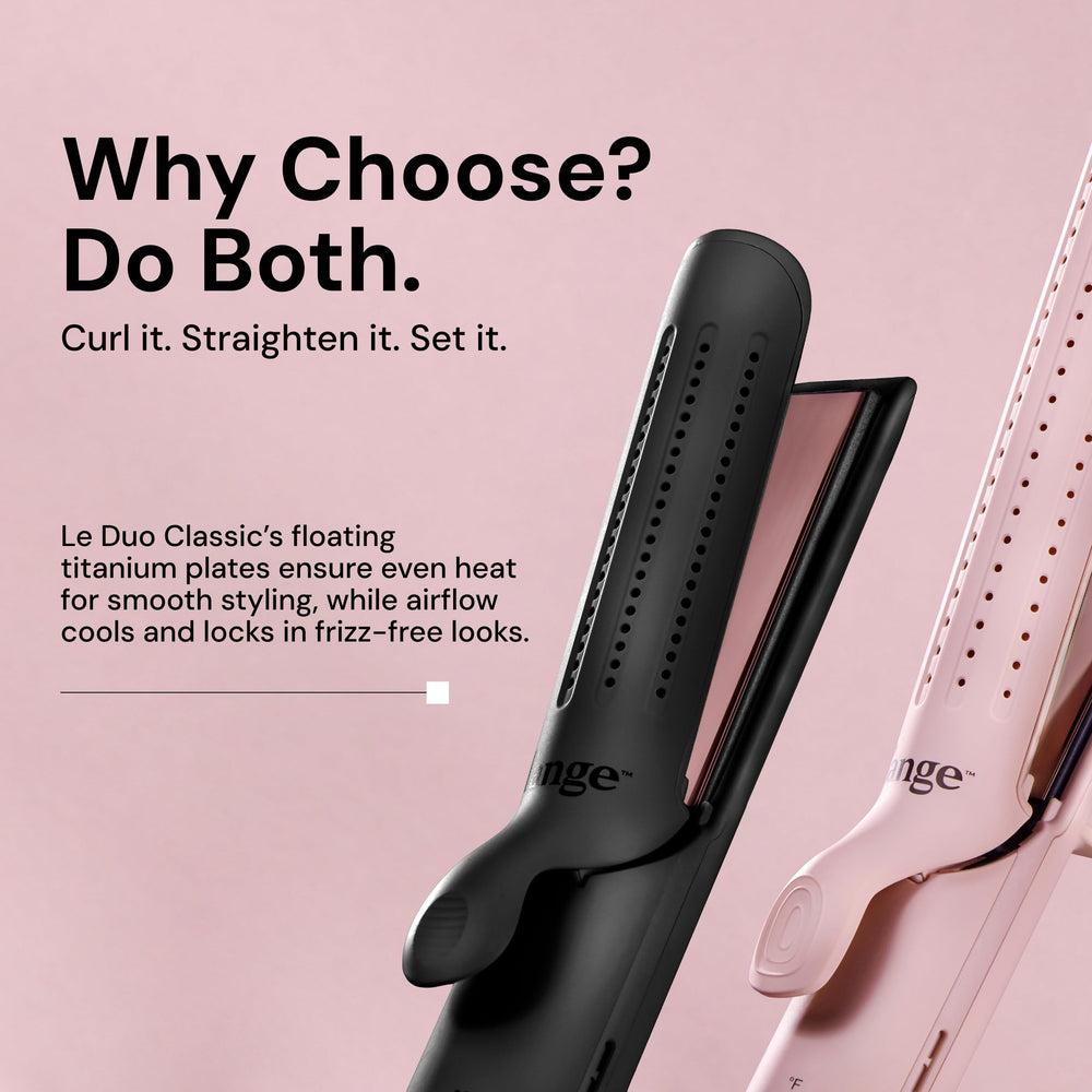 L'ANGE HAIR Le Duo Standard 360° Airflow blush with titanium plates for even heat.