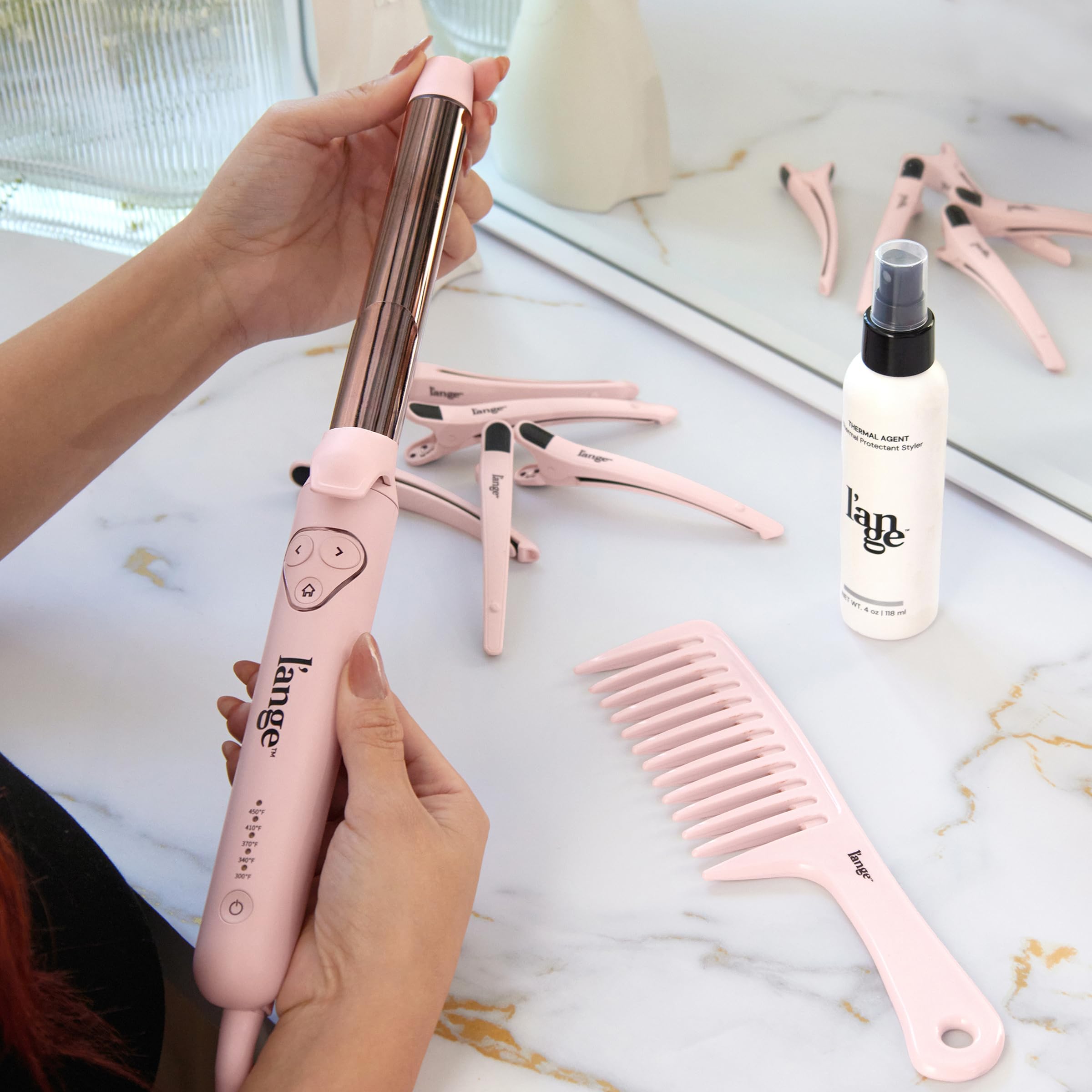 L'ANGE HAIR Le Pirouette push-button control for precise curl direction