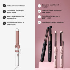 L'ANGE HAIR Le Pirouette, 6-inch titanium barrel for quick, even curls