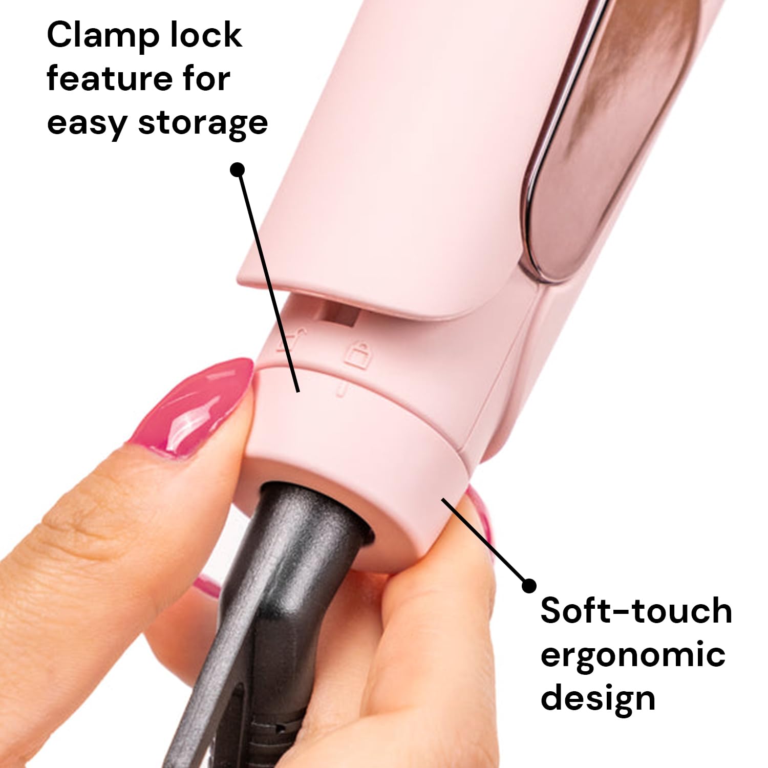 L'ANGE HAIR Le Titane flat iron 1-inch plate ideal for curls.