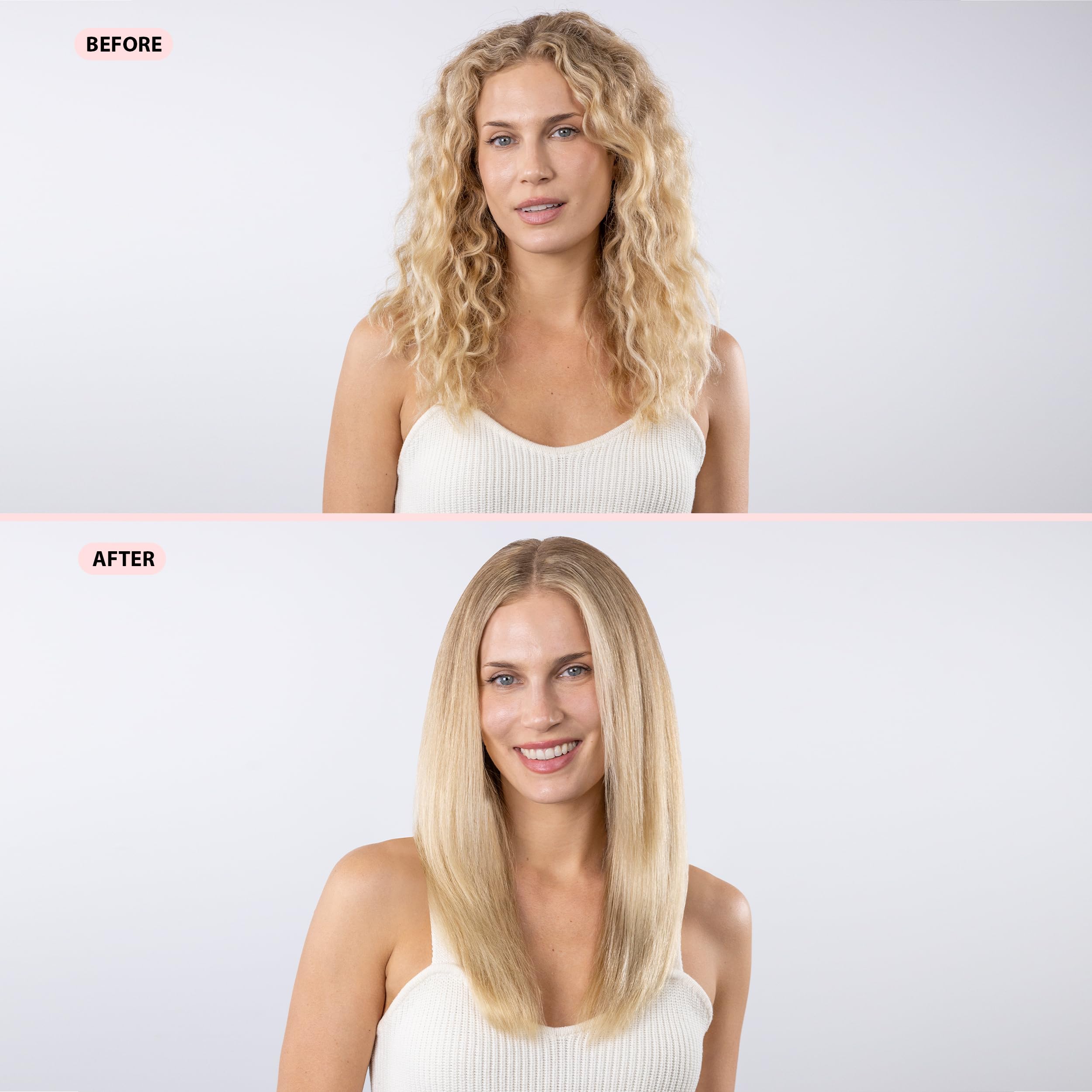 L'ANGE HAIR Le Titane flat iron tulip-tip design minimizes snagging.