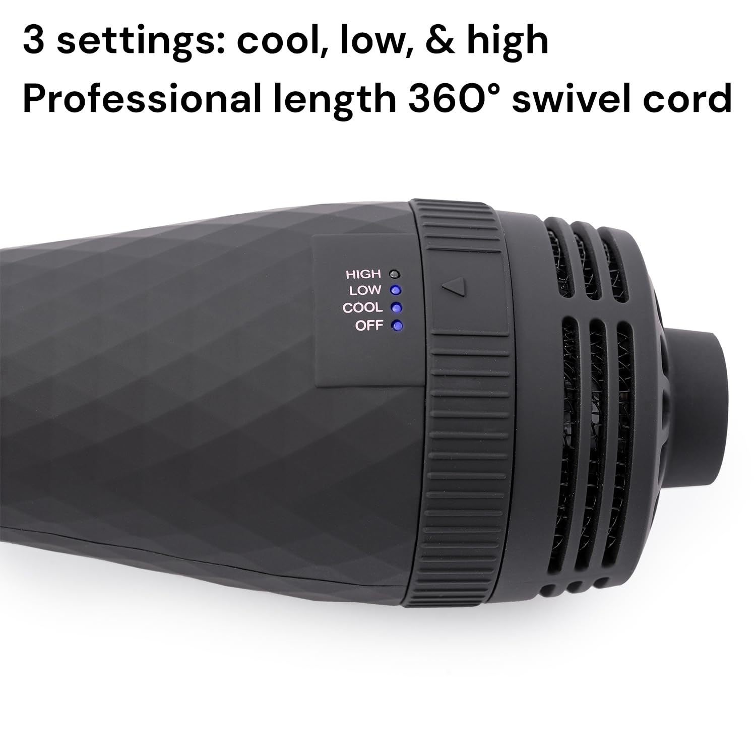 L'ANGE HAIR Le Volume 2-in-1 settings for versatile styling across hair types.
