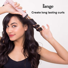L'ANGE HAIR Negative ion technology reduces frizz during curling.