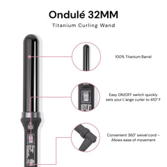 L’ANGE HAIR Ondulé 25mm barrel ready for wind-swept bombshell curls and waves.