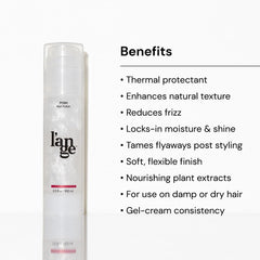Lange Hair Posh Hair Polish in hand ready for frizz control