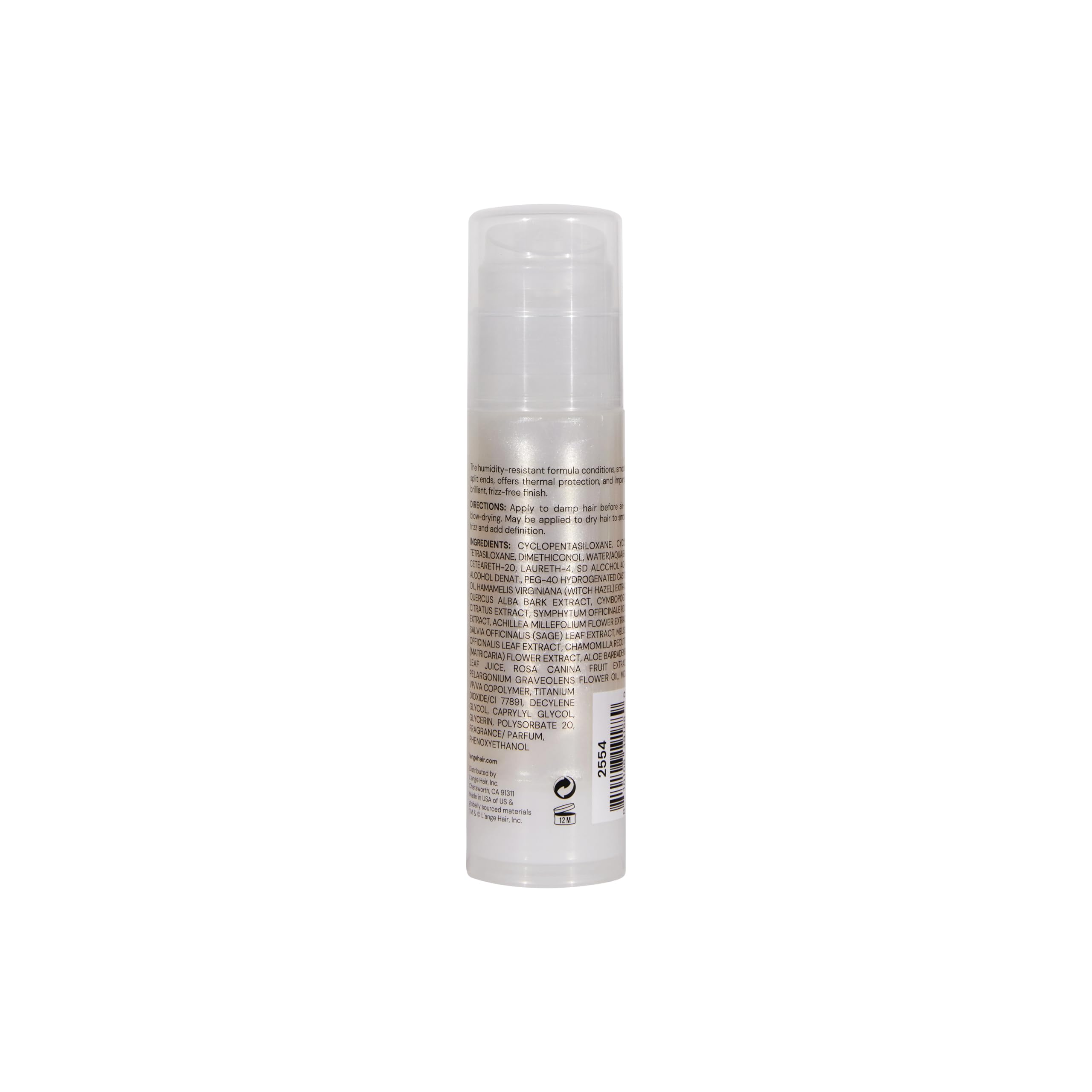 Lange Hair Posh Hair Polish packaging with pump for easy use
