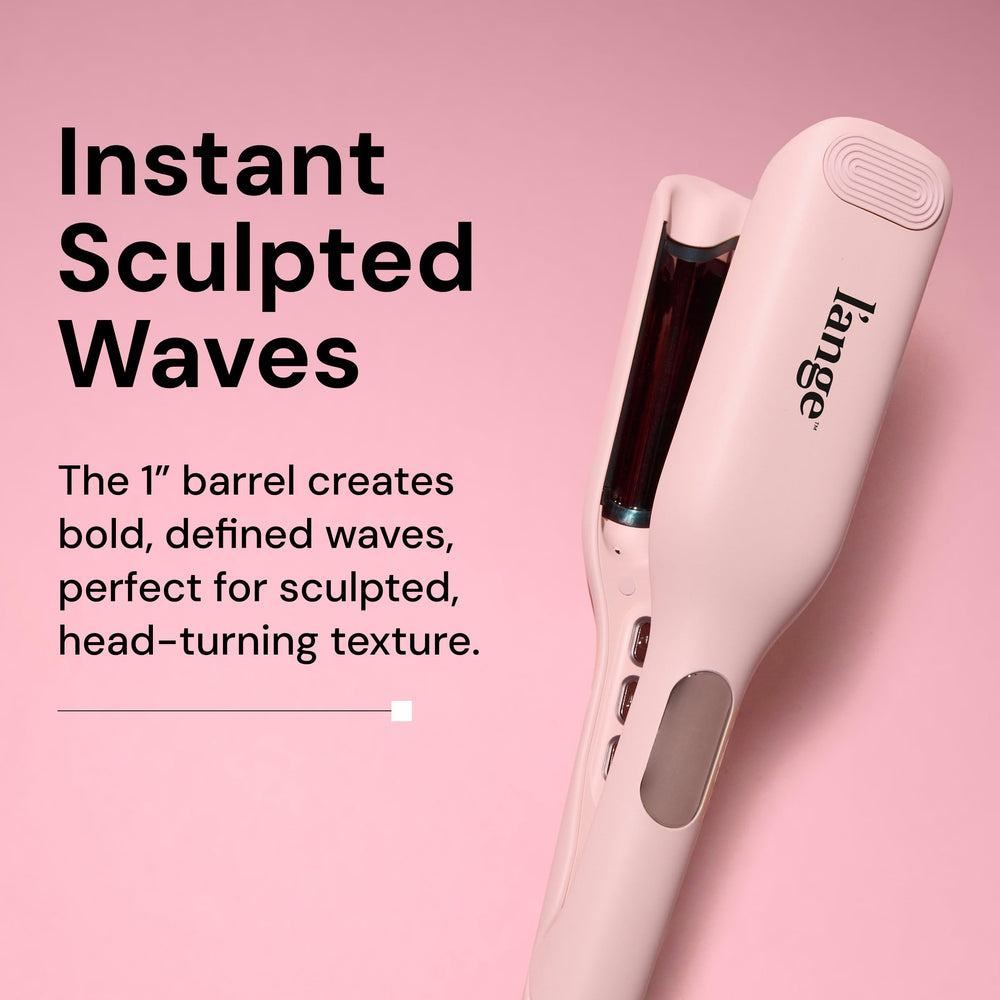 L'ANGE HAIR SculptWaver titanium barrels deliver smooth glide and shine.
